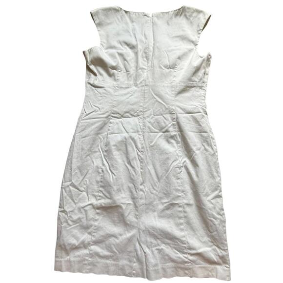 Calvin Klein White Sleeveless Sheath Dress 	•	Size: Approx. US 6 (Small–Medium) - Picture 2 of 6
